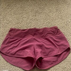 Lululemon Athletica Mauve Low Rise Speed Up Shorts